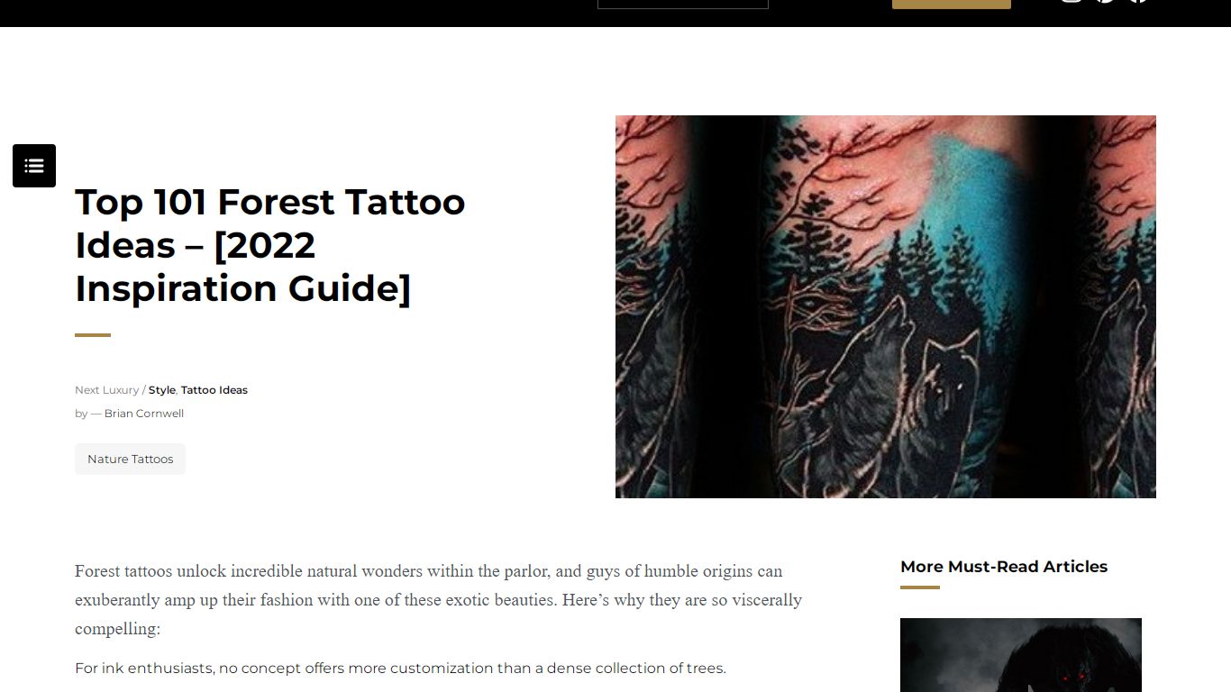 Top 101 Forest Tattoo Ideas - [2021 Inspiration Guide] - Next Luxury