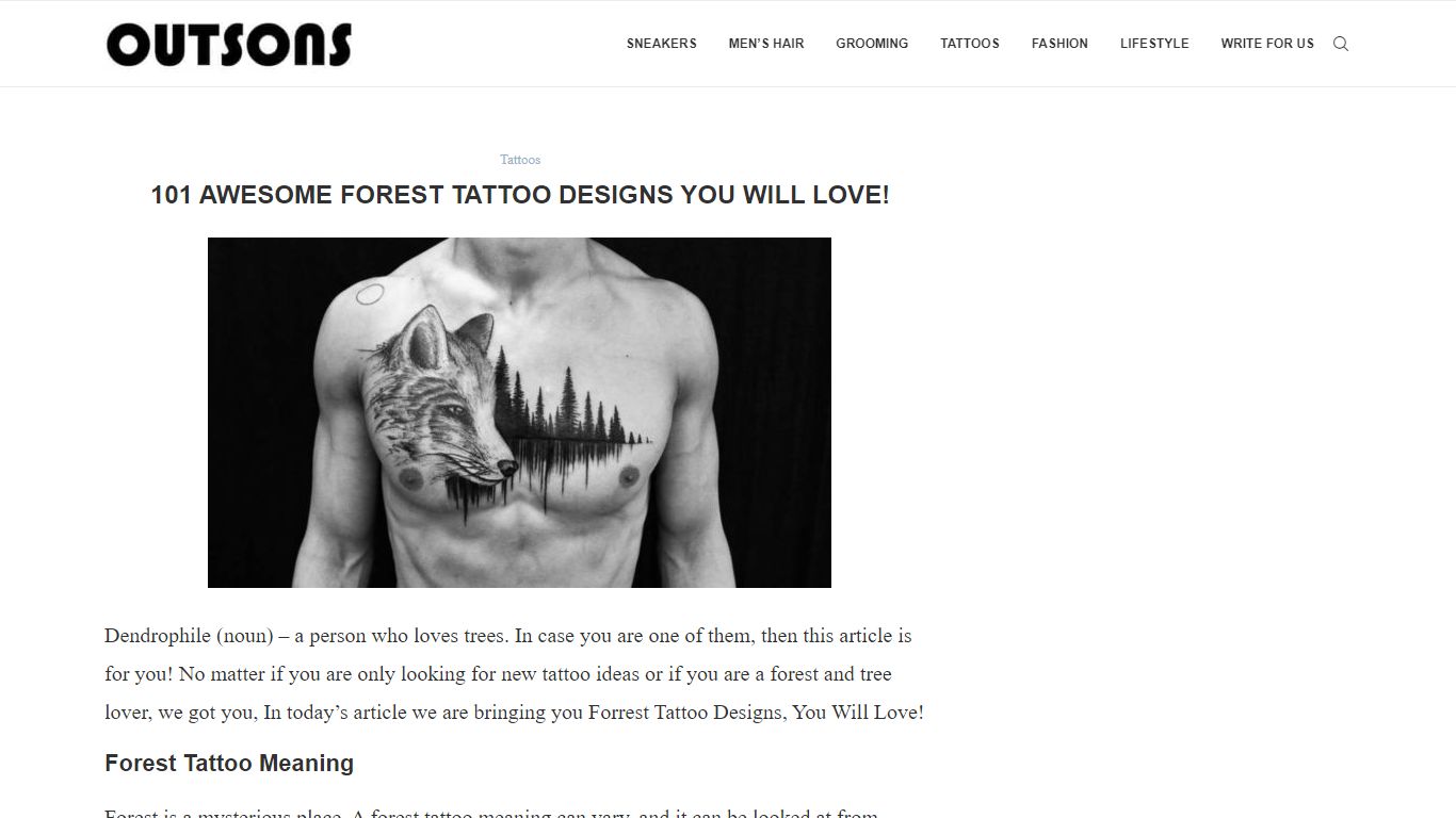 101 Awesome Forest Tattoo Designs You Will Love! - Outsons